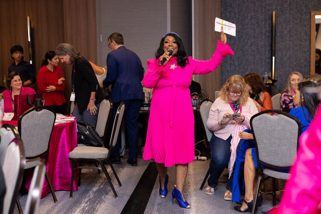 The Summit emcee working the room